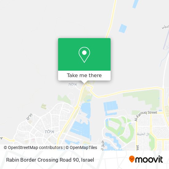 Rabin Border Crossing Road 90 map