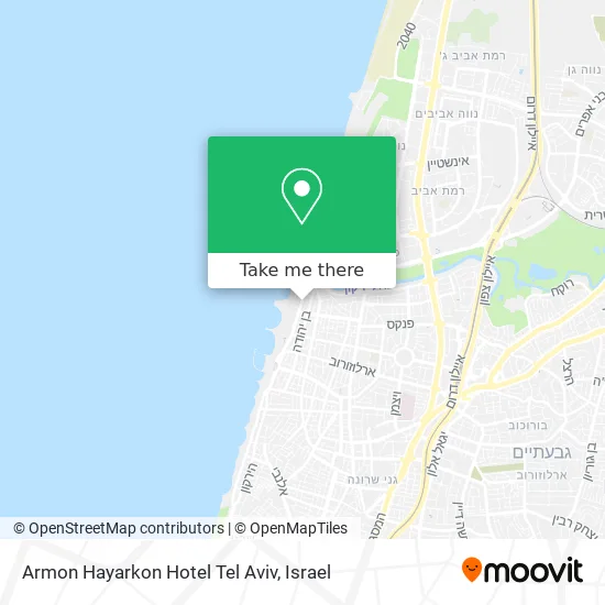 Карта Armon Hayarkon Hotel Tel Aviv