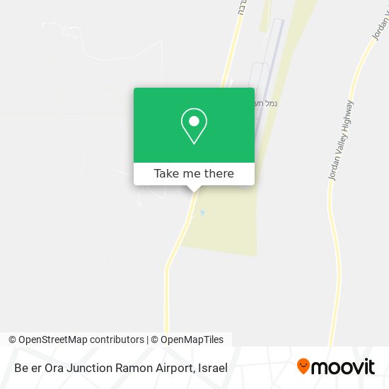 Be er Ora Junction Ramon Airport map