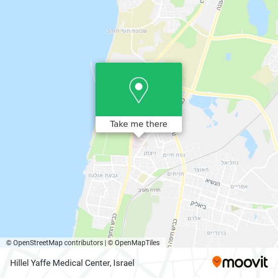 Карта Hillel Yaffe Medical Center