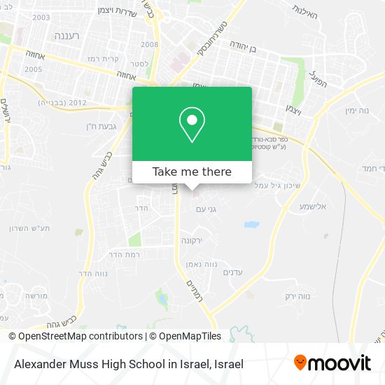 Alexander Muss High School in Israel map