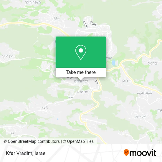 Карта Kfar Vradim