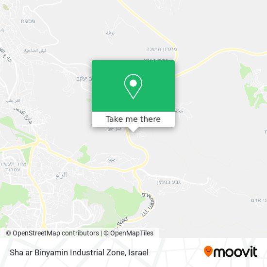 Sha ar Binyamin Industrial Zone map