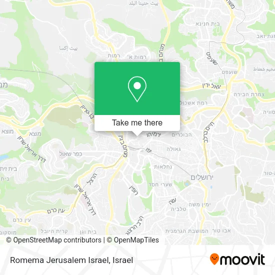 Карта Romema Jerusalem Israel