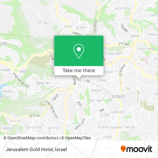 Jerusalem Gold Hotel map