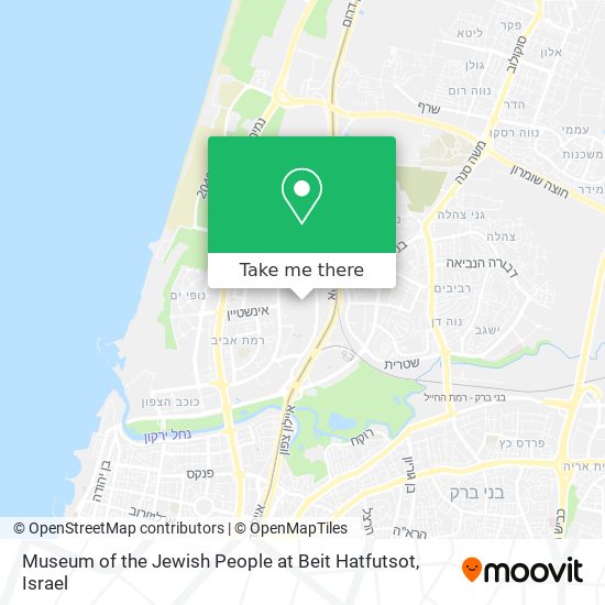 Museum of the Jewish People at Beit Hatfutsot map