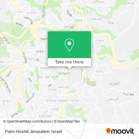 Карта Palm Hostel Jerusalem