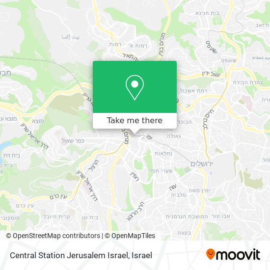 Карта Central Station Jerusalem Israel