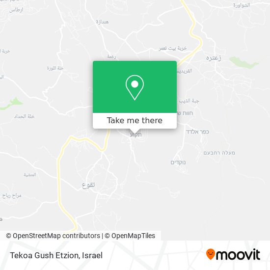 Карта Tekoa Gush Etzion