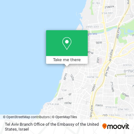 Tel Aviv Branch Office of the Embassy of the United States map