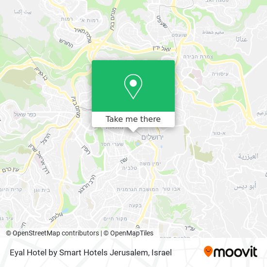 Eyal Hotel by Smart Hotels Jerusalem map