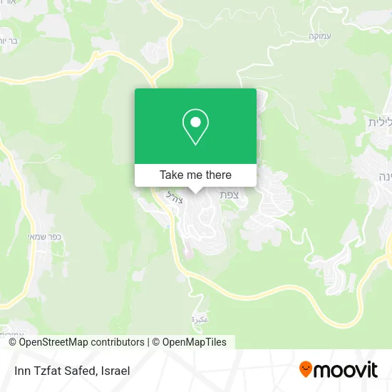 Карта Inn Tzfat Safed
