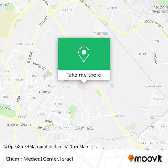 Shamir Medical Center map