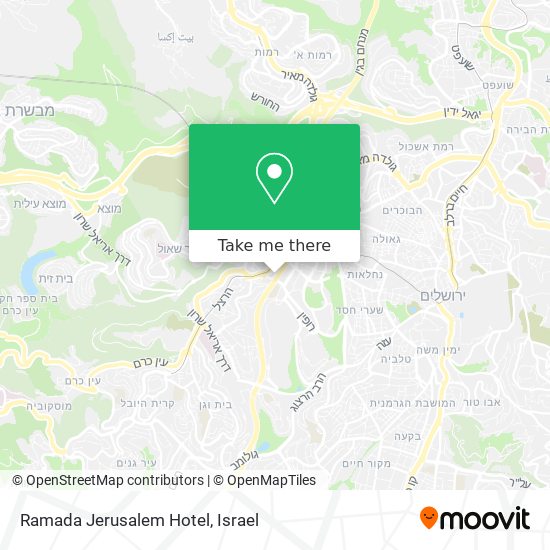 Ramada Jerusalem Hotel map