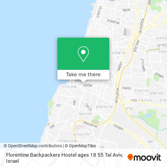 Карта Florentine Backpackers Hostel ages 18 55 Tel Aviv