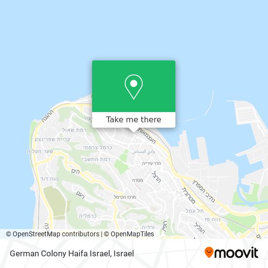 German Colony Haifa Israel map