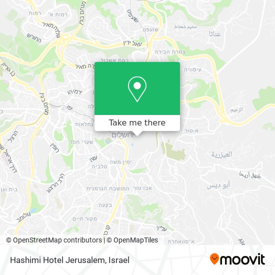 Hashimi Hotel Jerusalem map