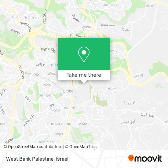 Карта West Bank Palestine