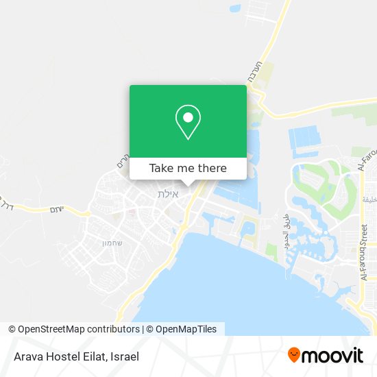 Arava Hostel Eilat map