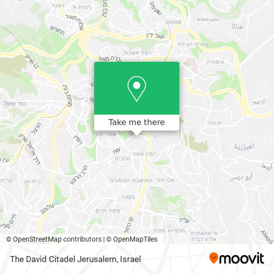 The David Citadel Jerusalem map