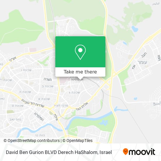 David Ben Gurion BLVD Derech HaShalom map