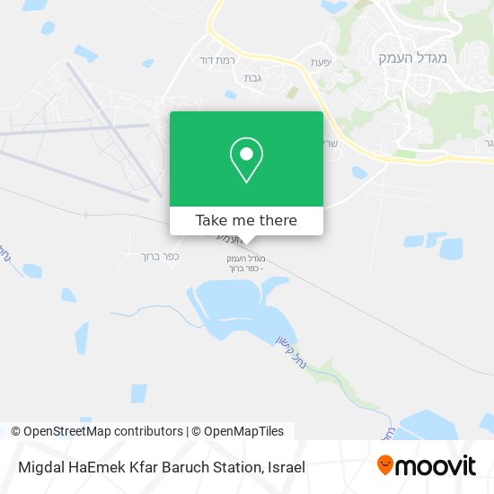 Migdal HaEmek Kfar Baruch Station map