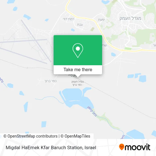 Карта Migdal HaEmek Kfar Baruch Station