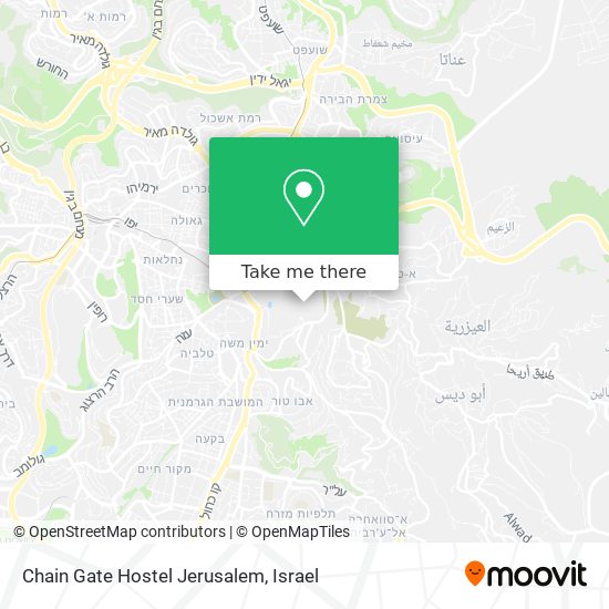 Карта Chain Gate Hostel Jerusalem