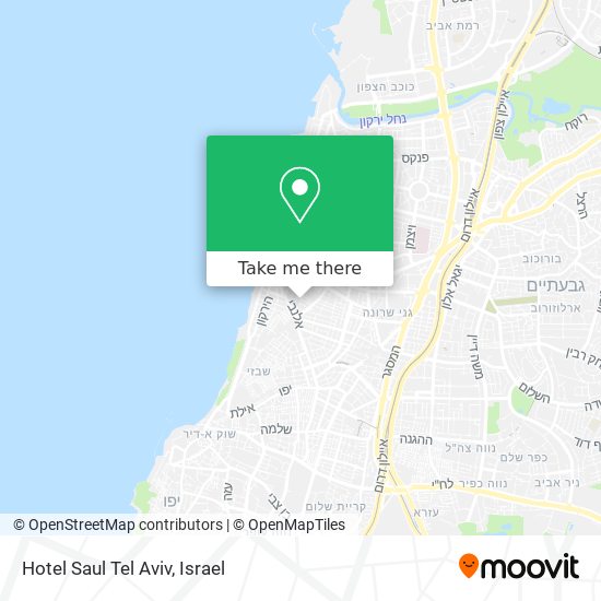 Hotel Saul Tel Aviv map