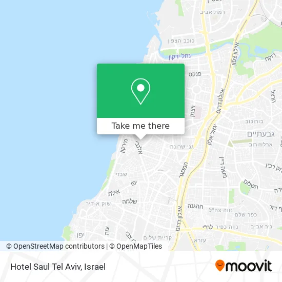 Карта Hotel Saul Tel Aviv