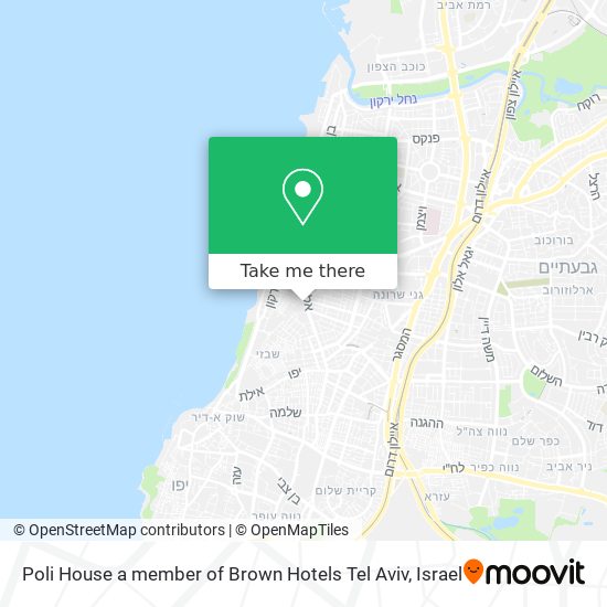 Poli House a member of Brown Hotels Tel Aviv map