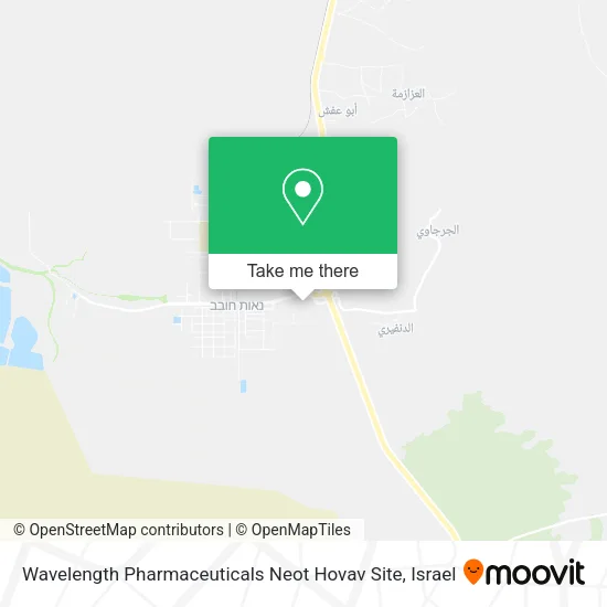 Карта Wavelength Pharmaceuticals Neot Hovav Site
