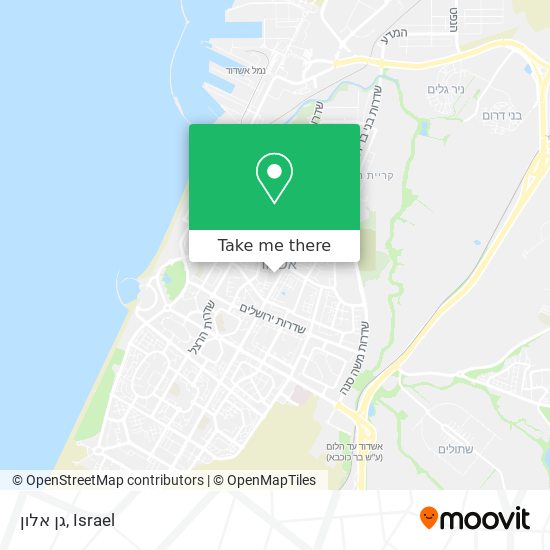 גן אלון map