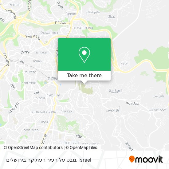 מבט על העיר העתיקה בירושלים map