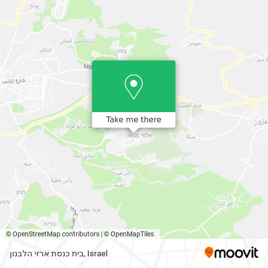 Карта בית כנסת ארזי הלבנון