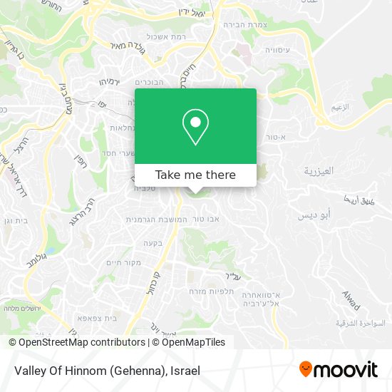 Карта Valley Of Hinnom (Gehenna)