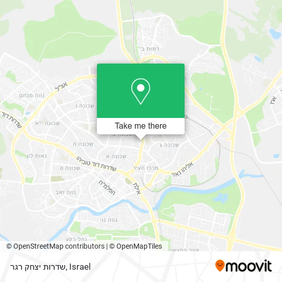 Карта שדרות יצחק רגר
