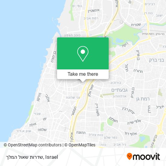 שדרות שאול המלך map