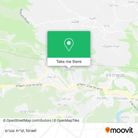 קרית ענבים map