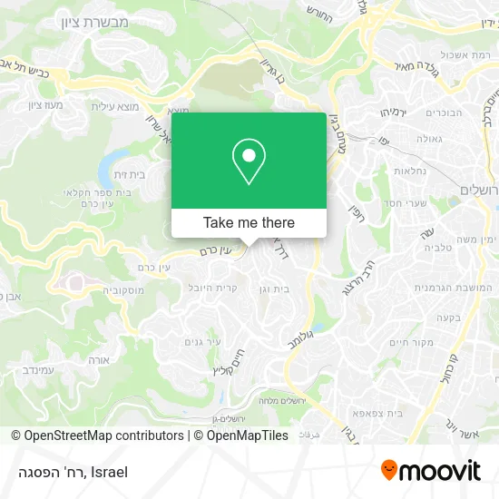 Карта רח' הפסגה