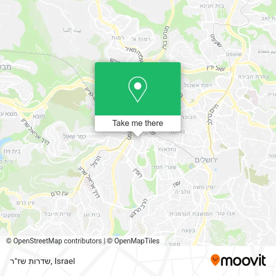 Карта שדרות שז"ר