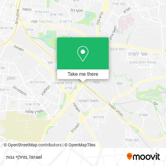 Карта מחלף גנות