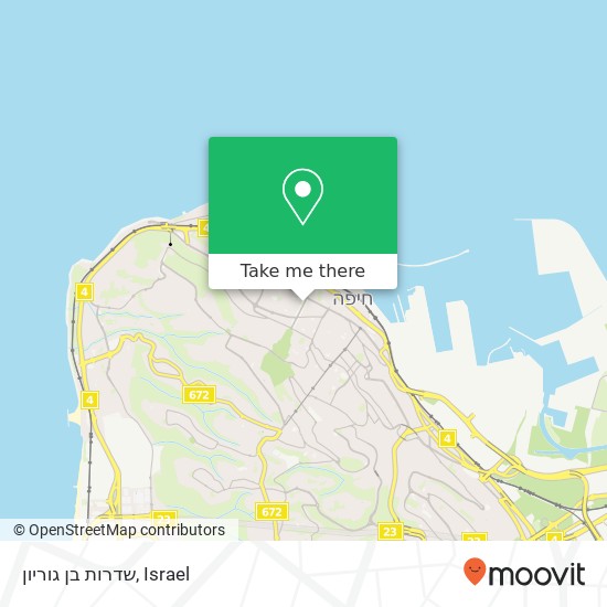 שדרות בן גוריון map