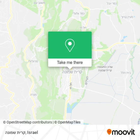 Карта קרית שמונה