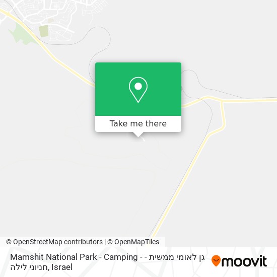 Mamshit National Park - Camping - גן לאומי ממשית - חניוני לילה map