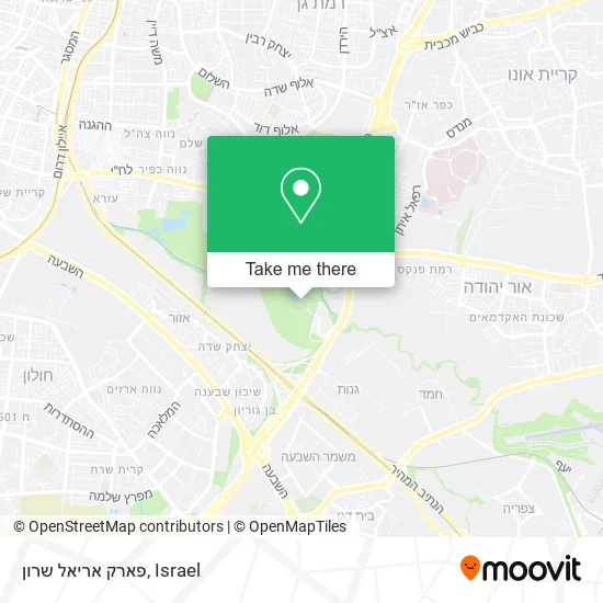 Карта פארק אריאל שרון