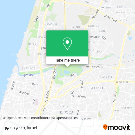 פארק הירקון map