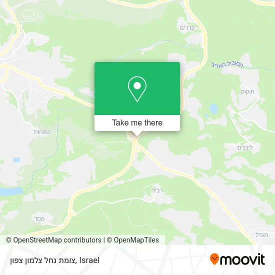 Карта צומת נחל צלמון צפון