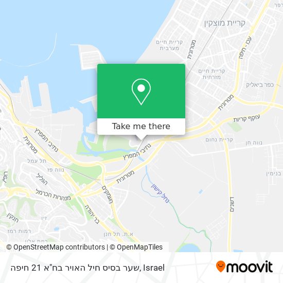 Карта שער בסיס חיל האויר בח"א 21 חיפה