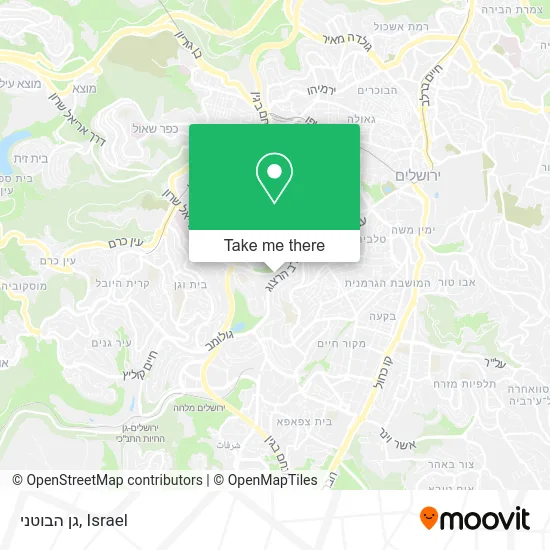 Карта גן הבוטני